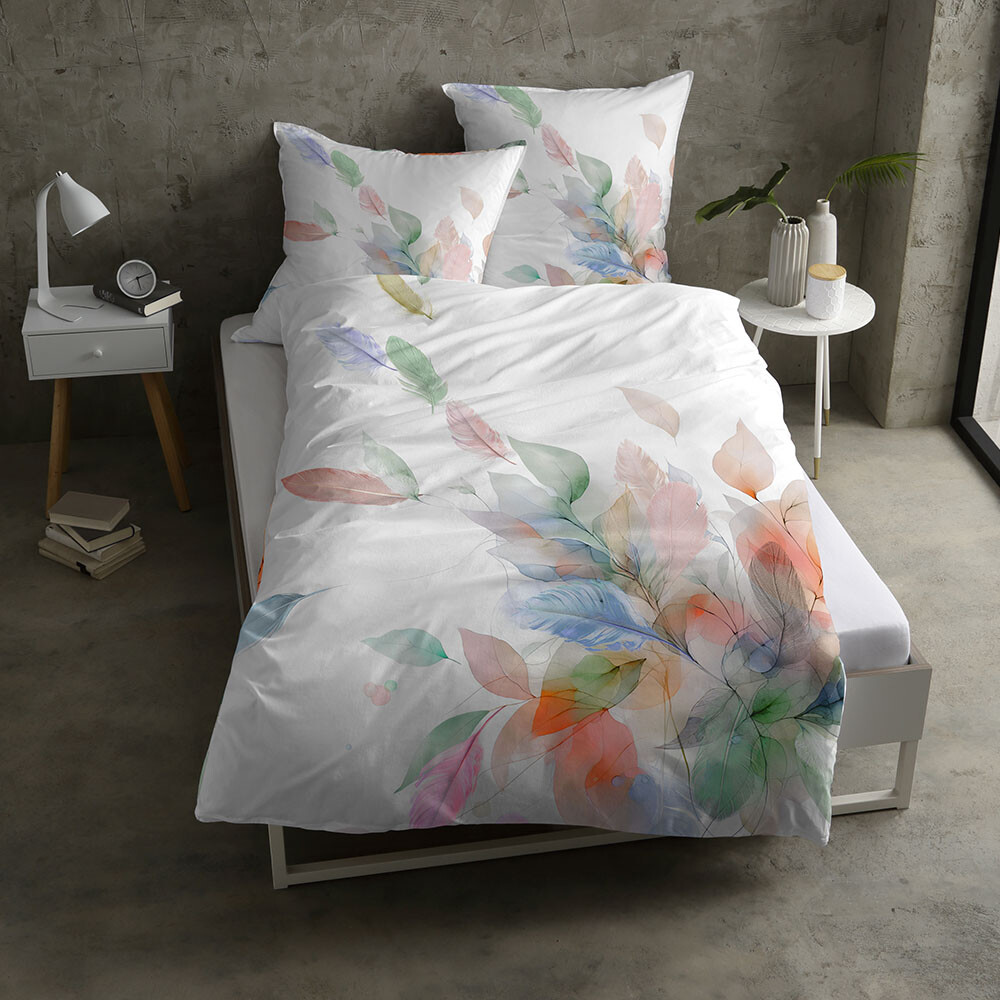 Bettwäsche Satin aus 100% Baumwolle und verdeckten Reißverschluss