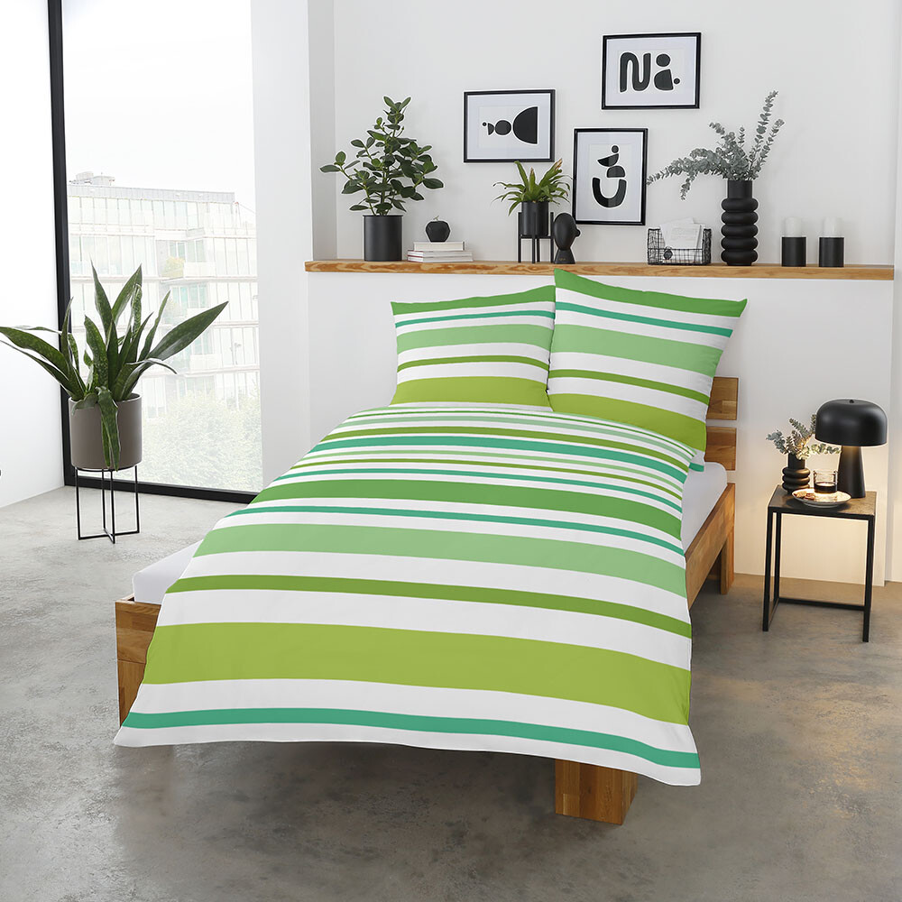 Bettwäsche Satin aus 100% Baumwolle und verdeckten Reißverschluss